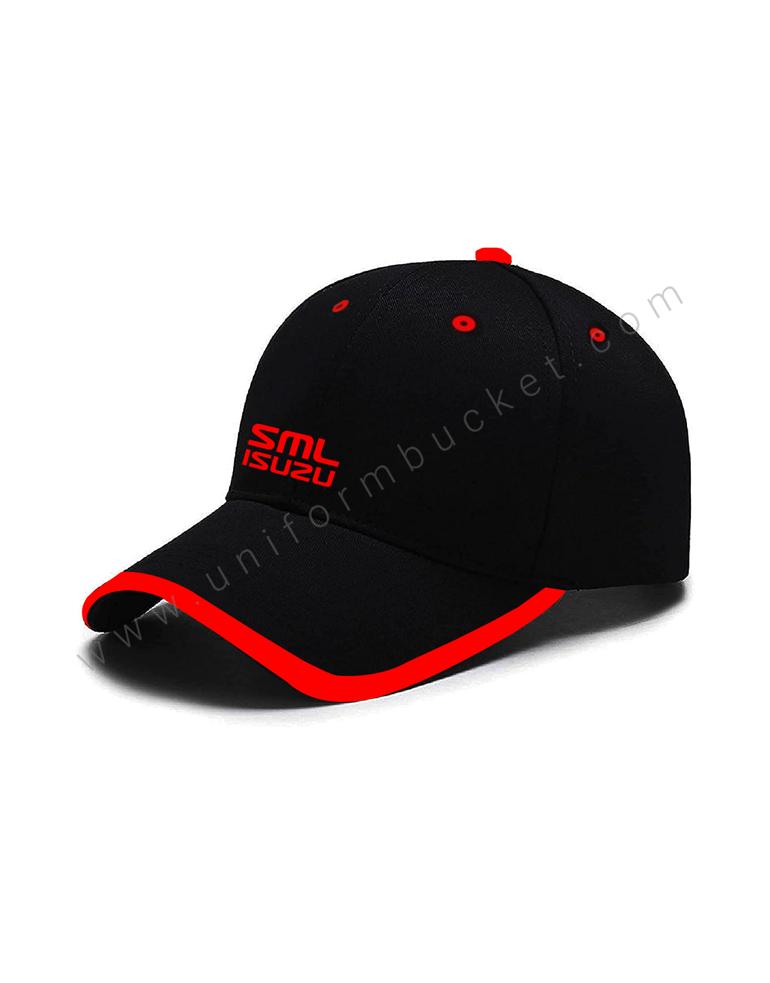 Black Cap with Red Trim