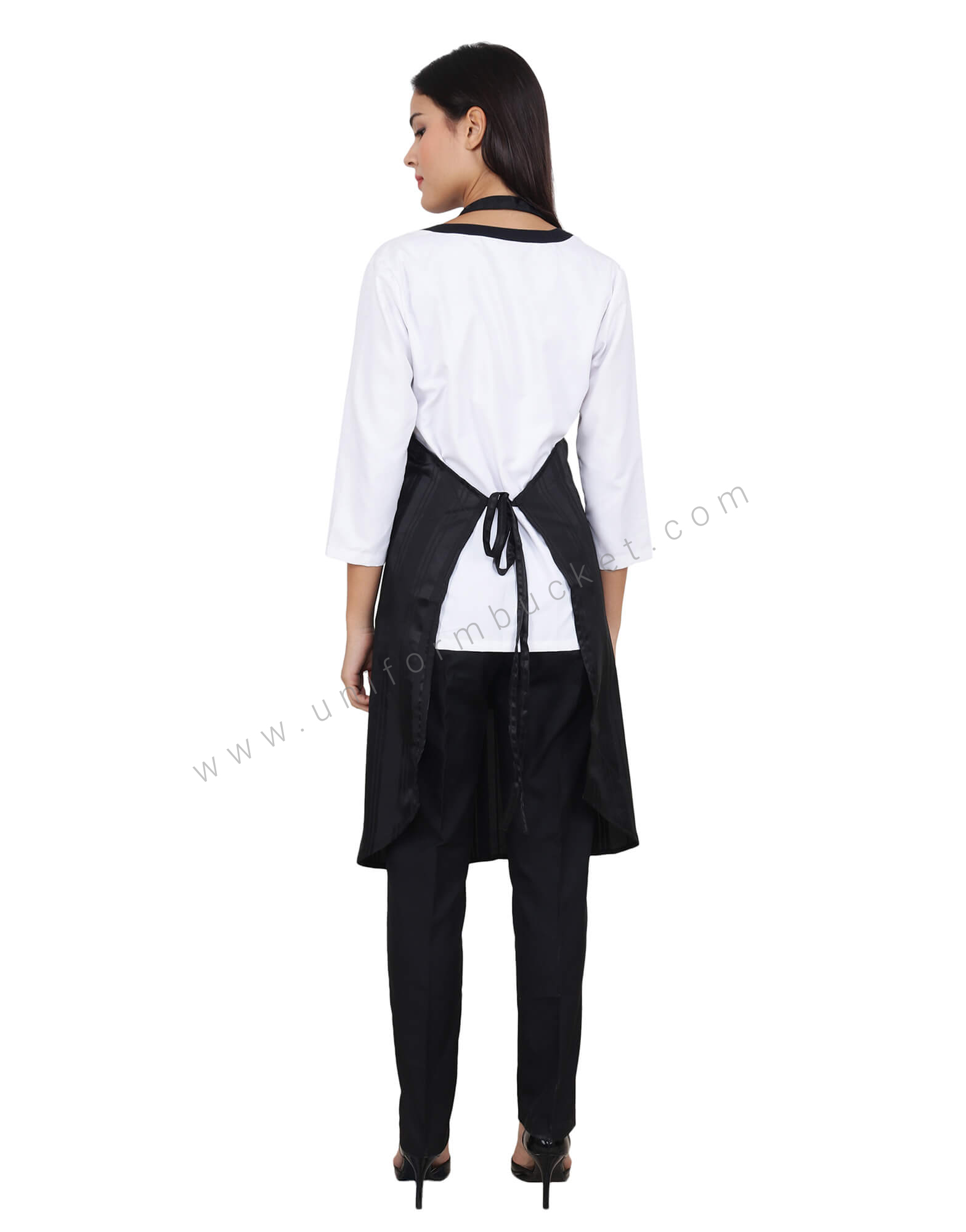 Black Lining Apron With Front Pocket