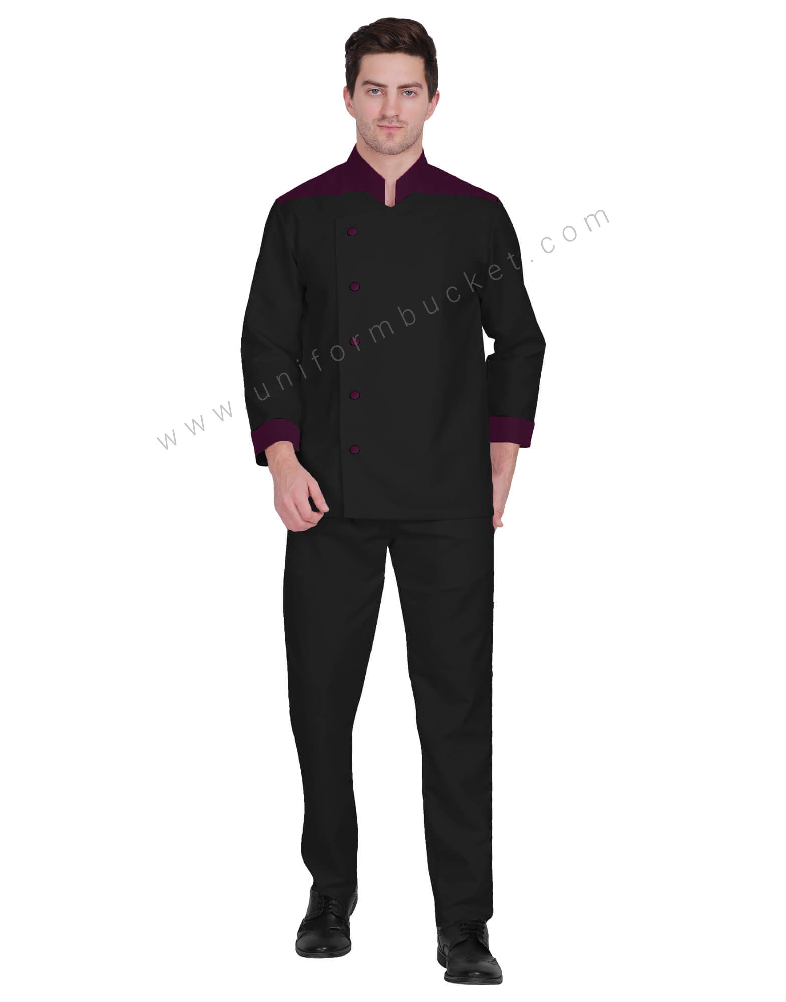 Black & Magenta  designer Chef Coat