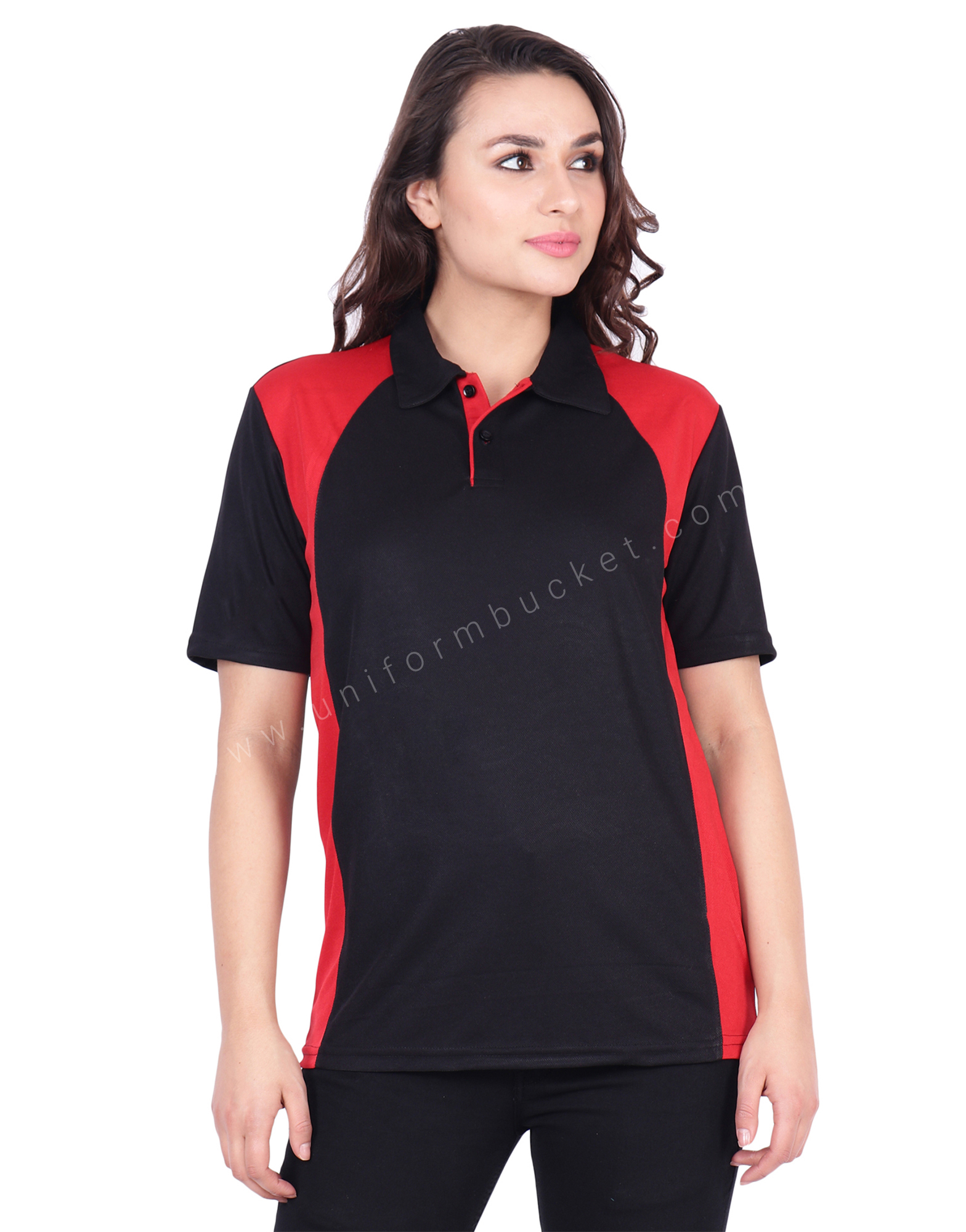 Black & Red  Designer Polo T-Shirt