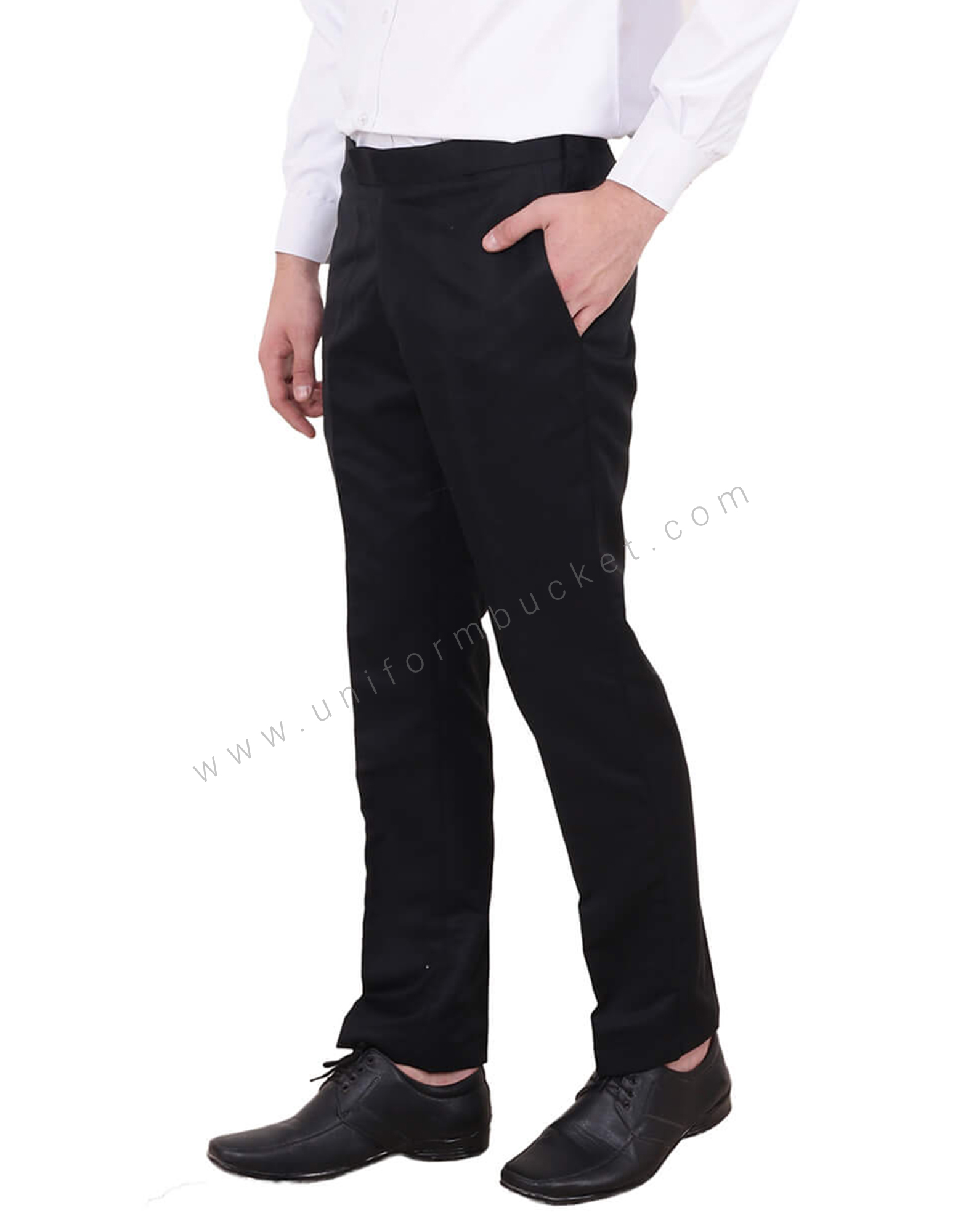 Ankle Fit Black 4 Way Stretchable Smart formal pants – Stagbeetle