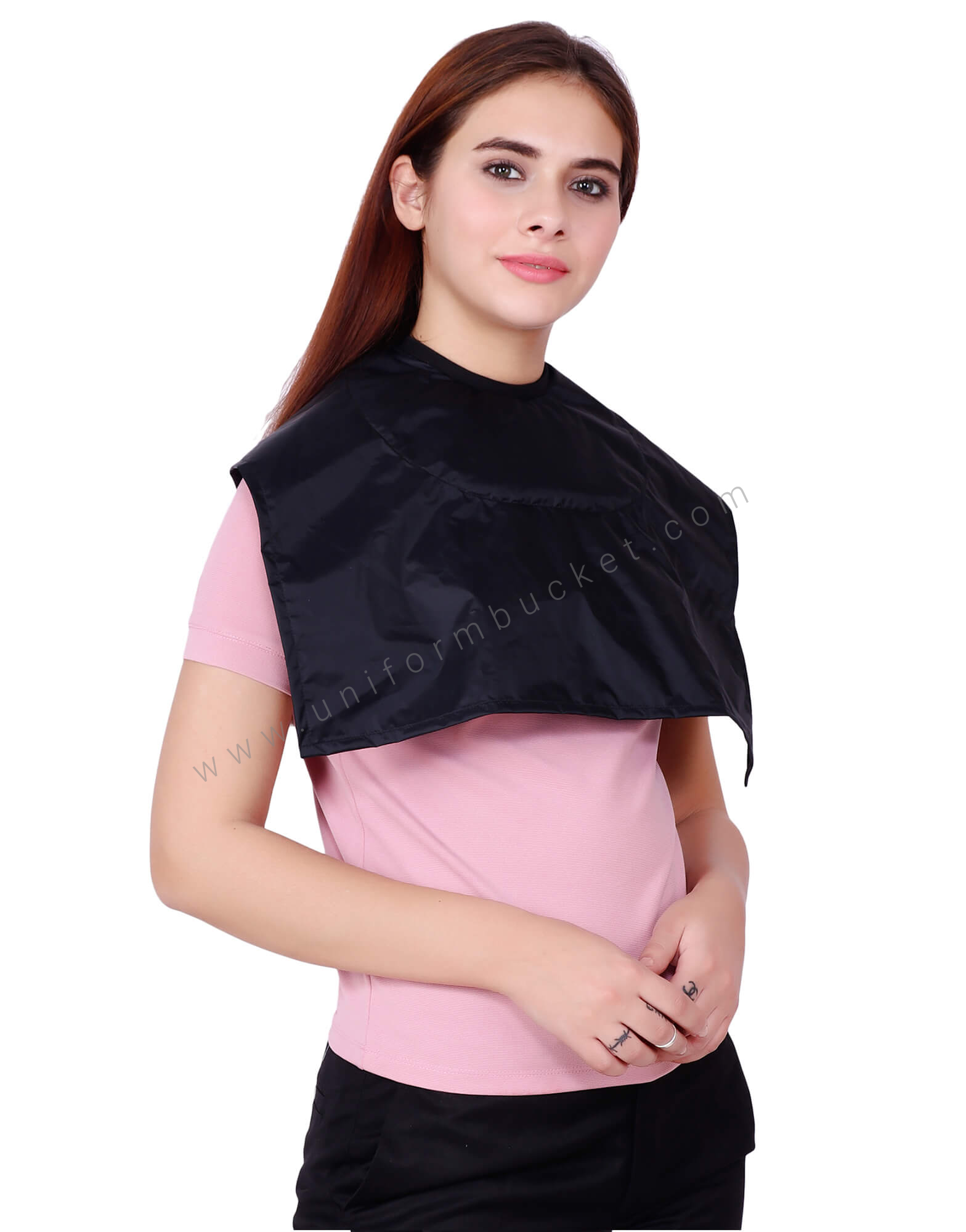 Rubberised Fabric Black Short Cape