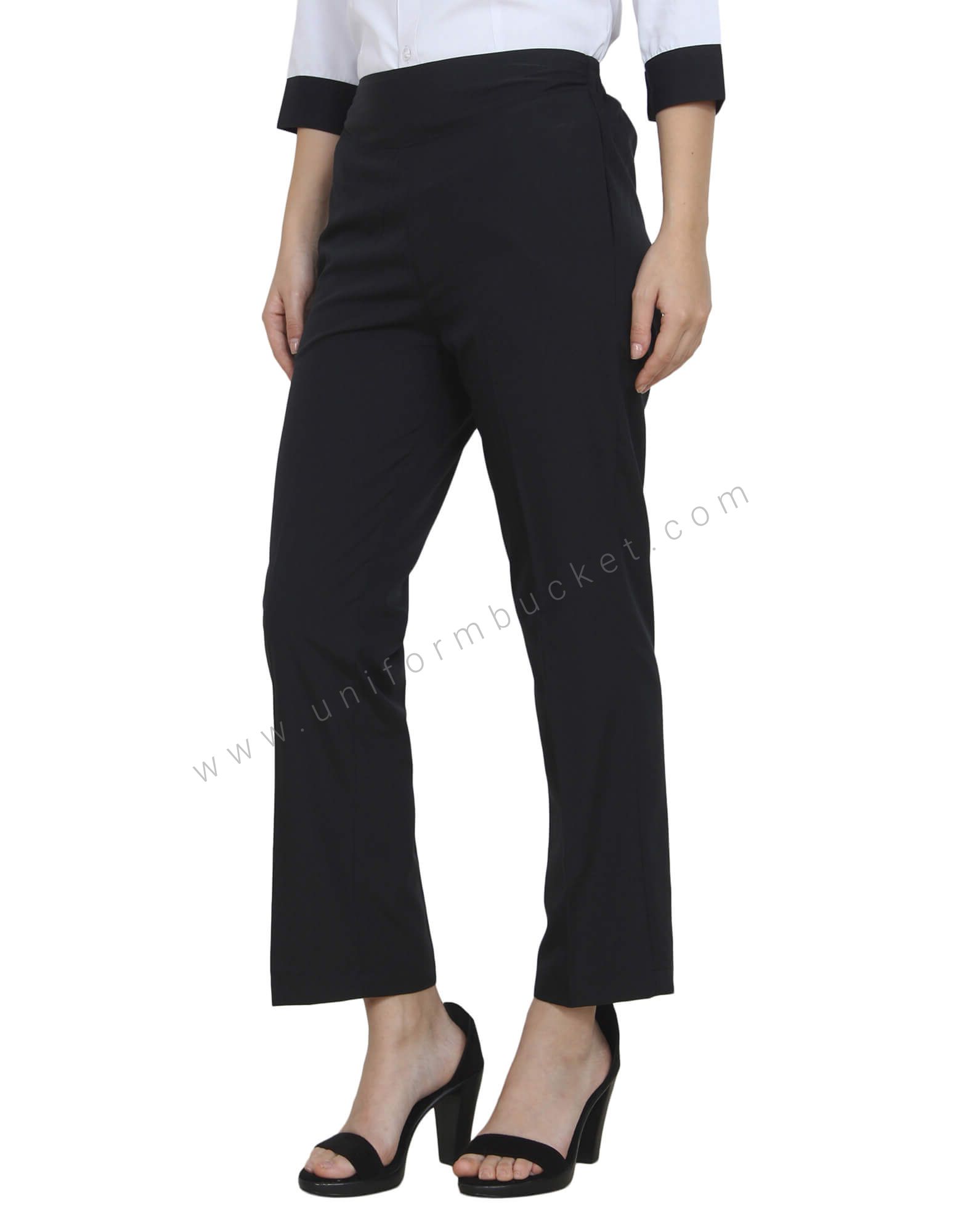 Buy Formal Black Trouser With Black Elastic For Women Online @ Best ...