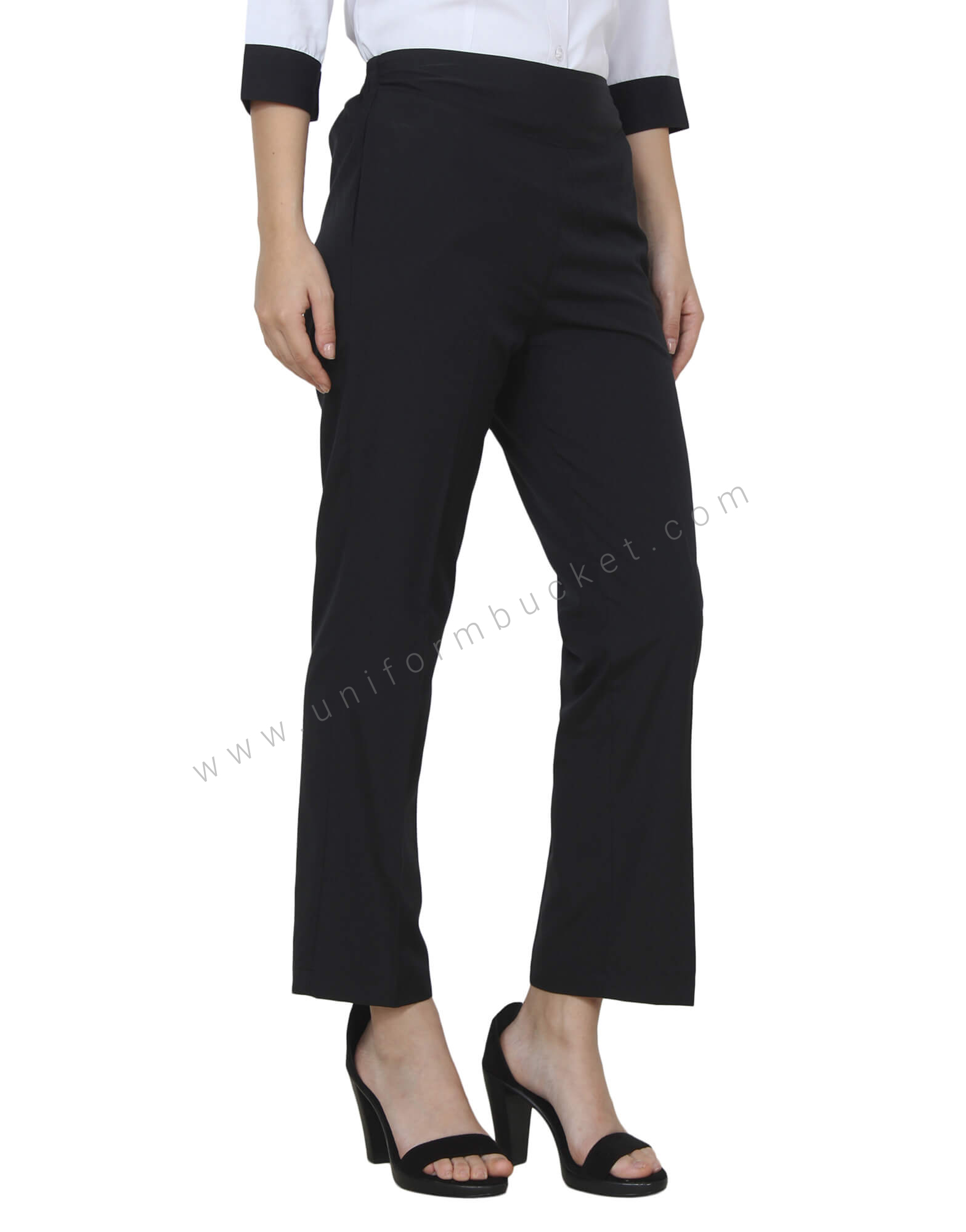 Only elasticated waist wide leg trousers in black | ASOS