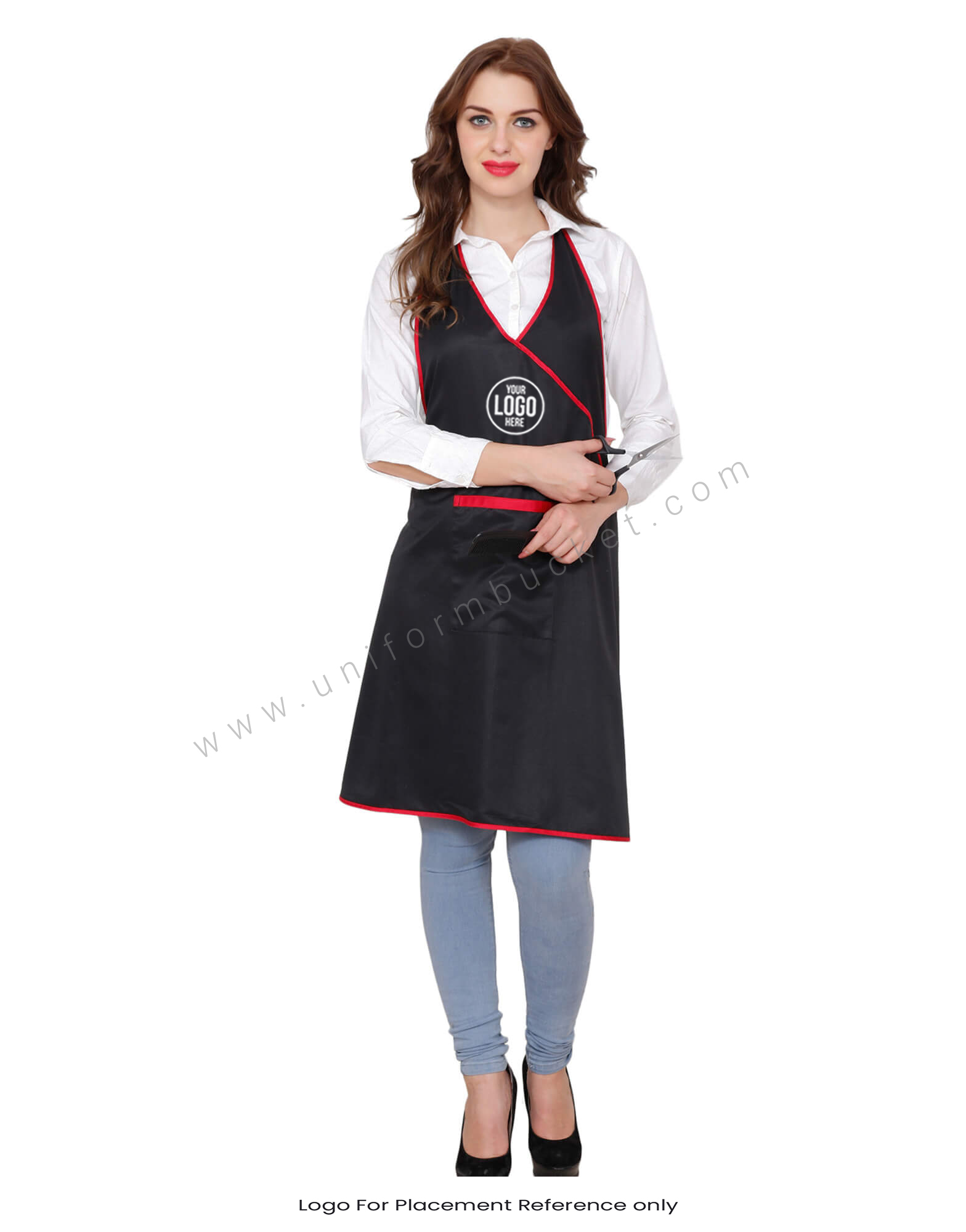 Black Crossover Tuxedo Apron