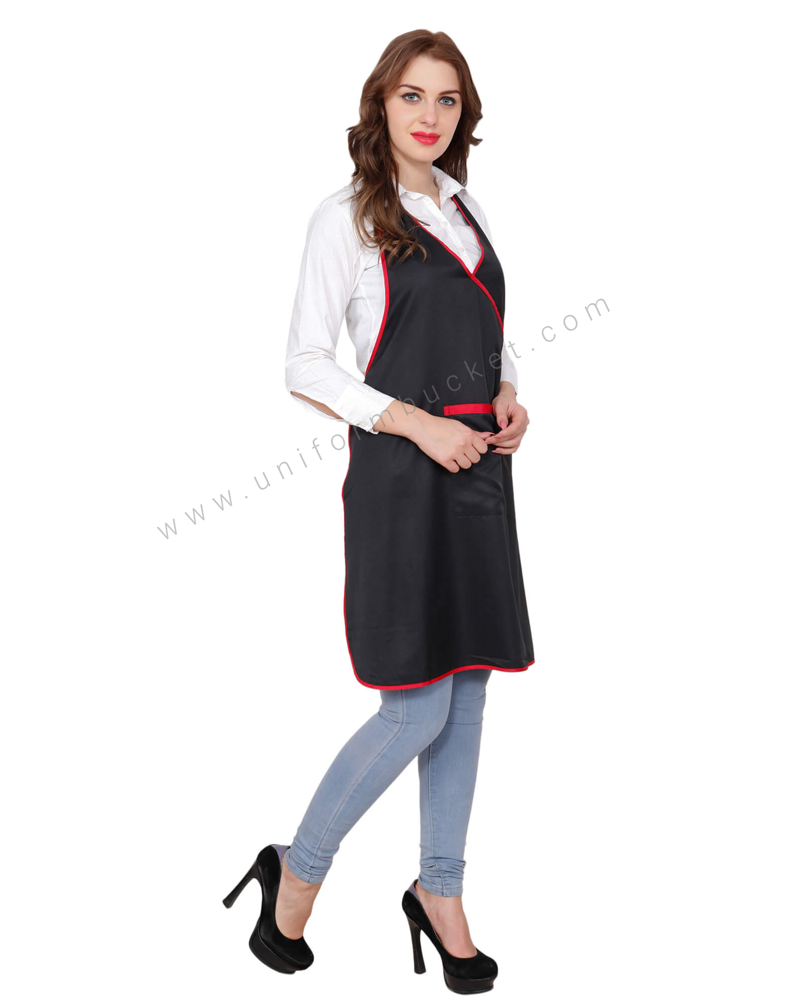 Black Crossover Tuxedo Apron