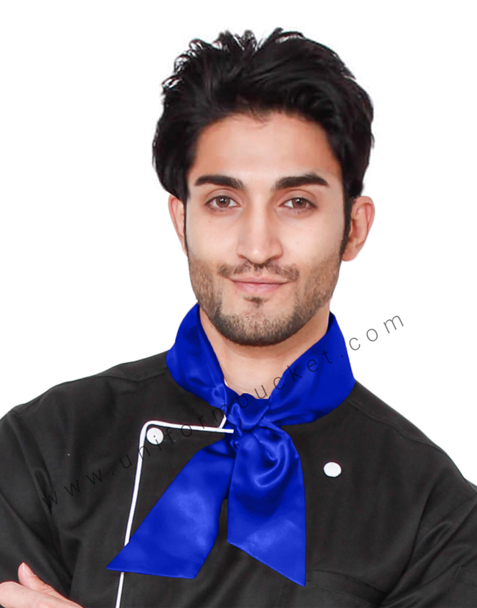 Blue Satin Scarf