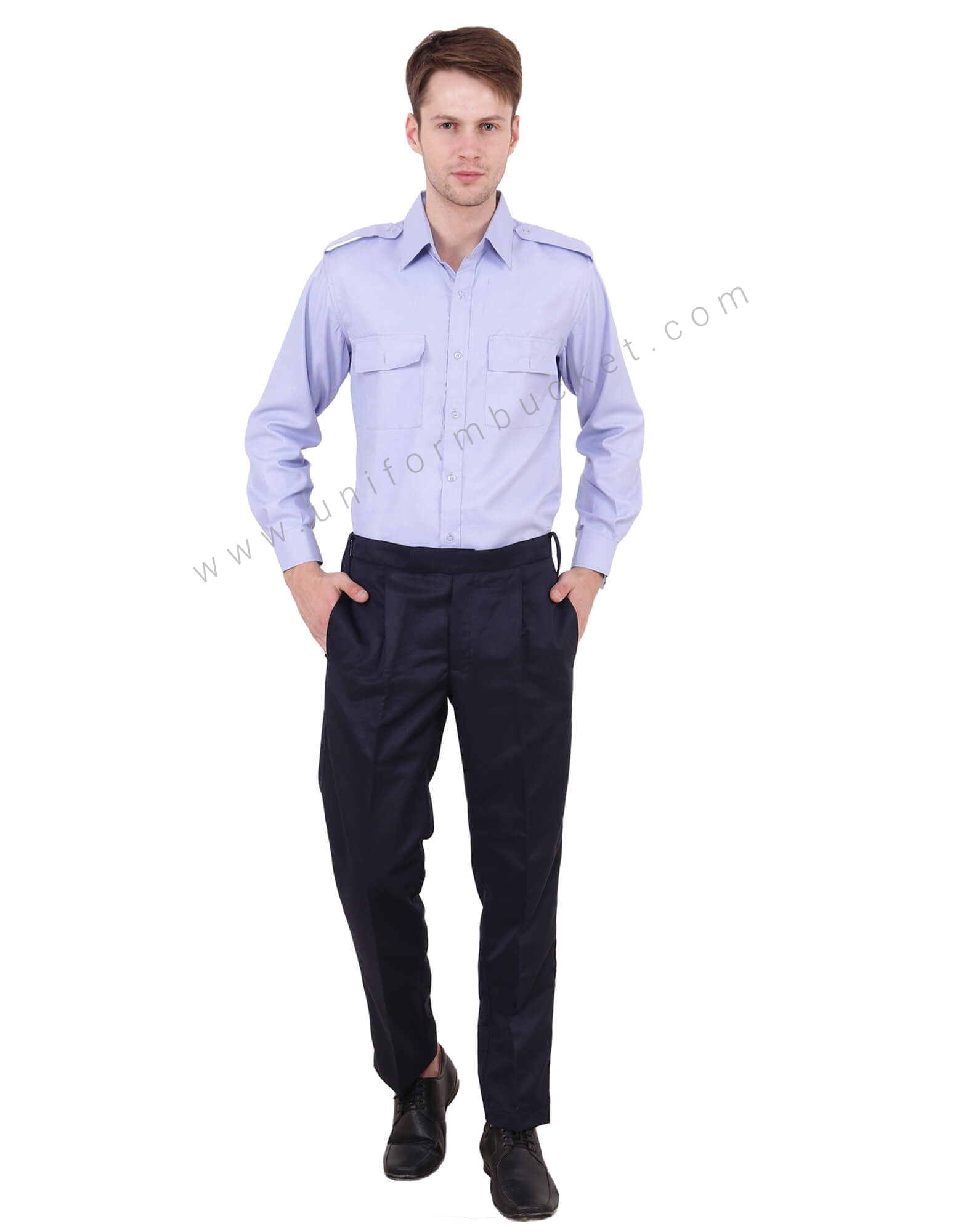 Blue Security Guard Shirt For Men