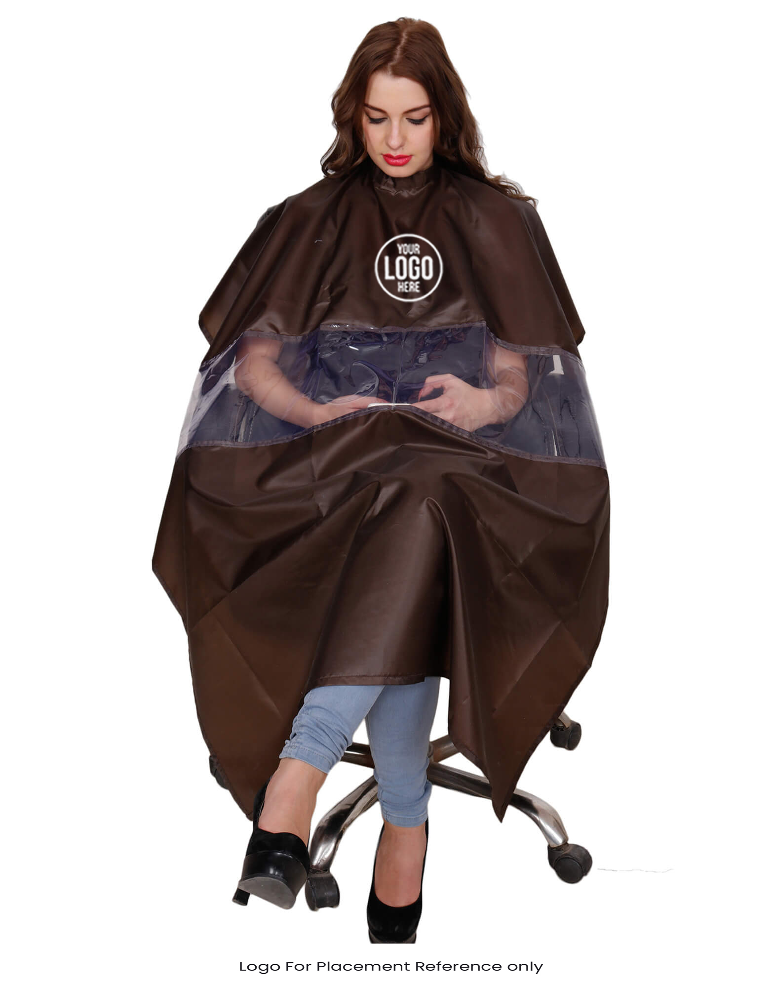 Brown Cutting Cape with Functional Visibility