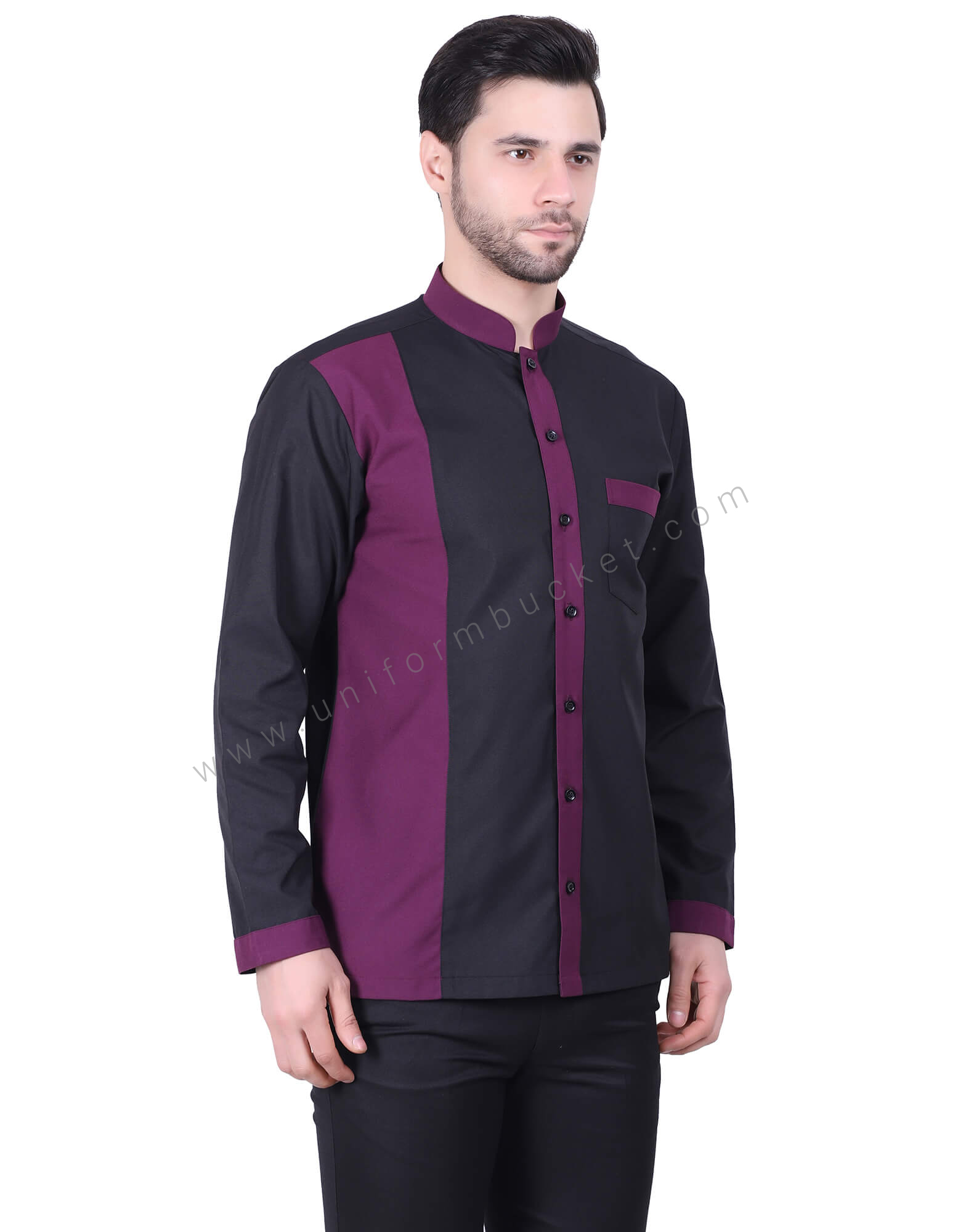 Designer Black and Magenta Shirt