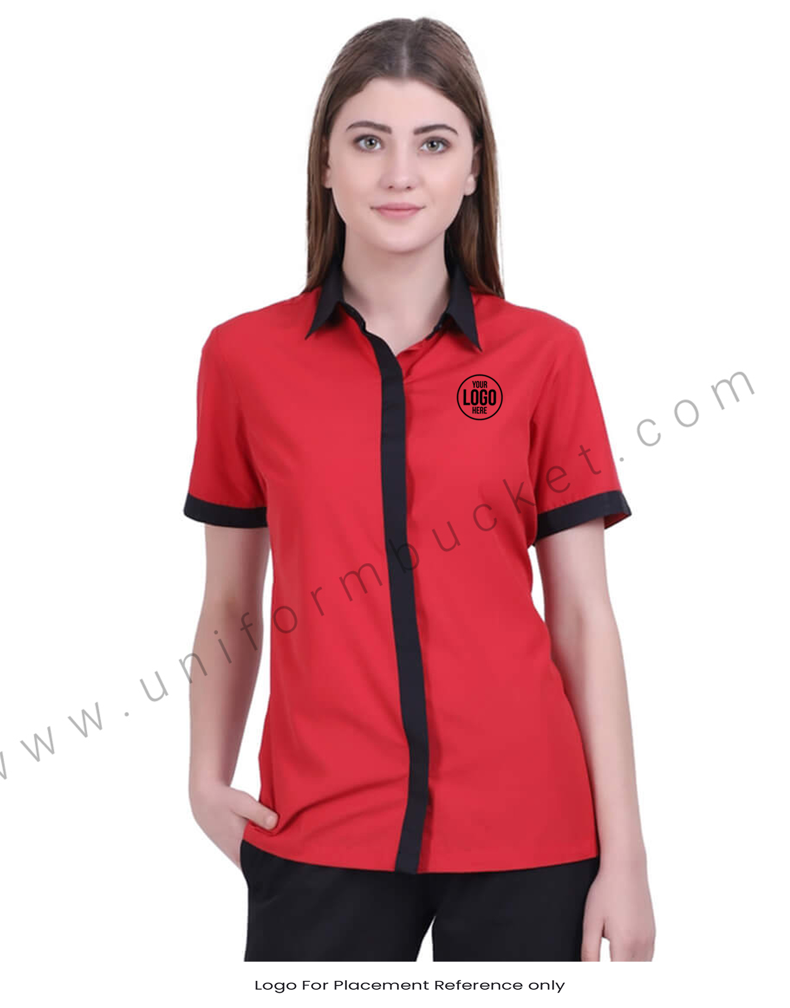 Buy Elegant Red Formal Shirt For Women Online @ Best Prices in India ...