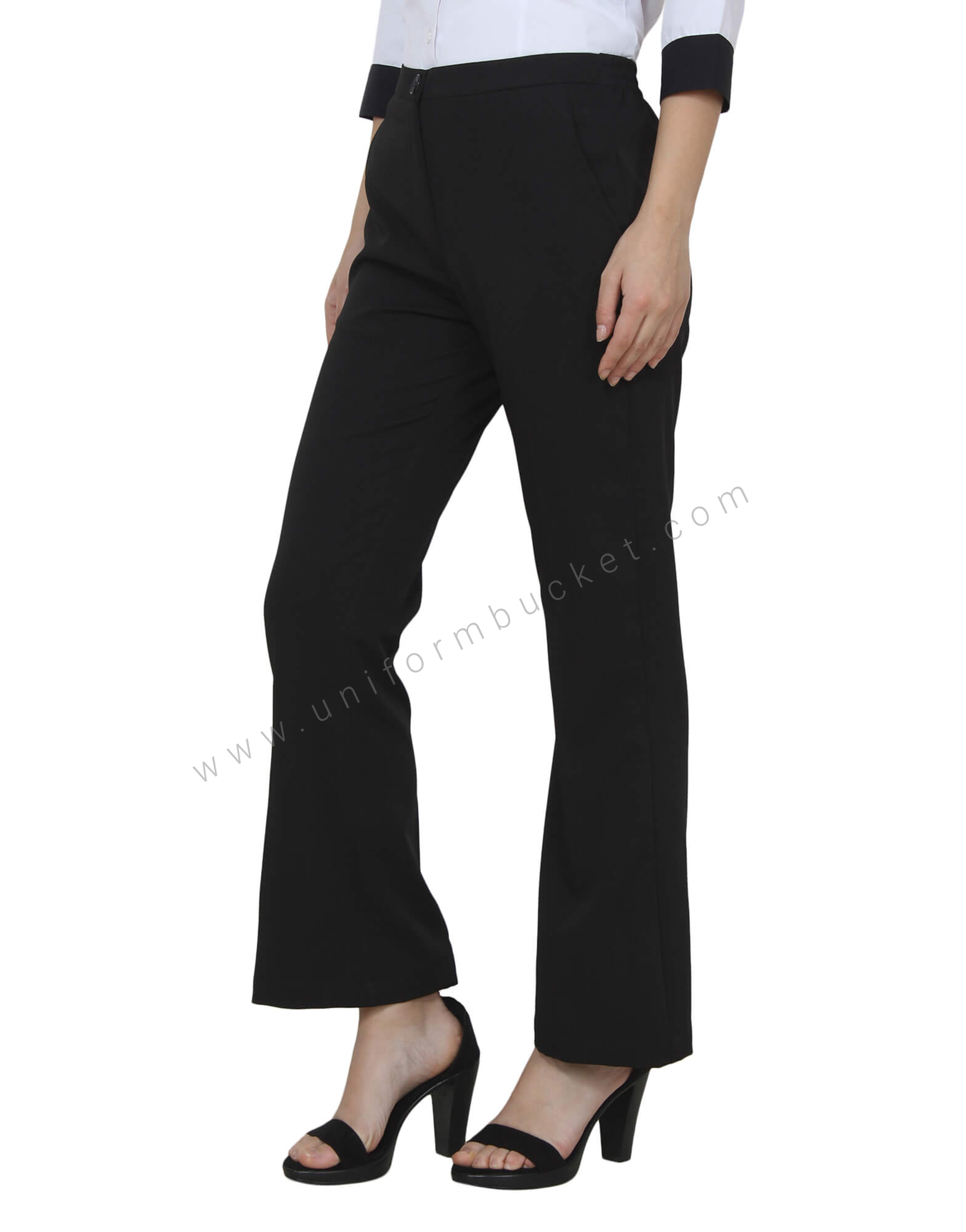 GlobyCraft High Waist Bell Bottom Trouser/Wide Leg Trouser/Flared Trouser/Formal  Pant/Flared Bootcut Trouser