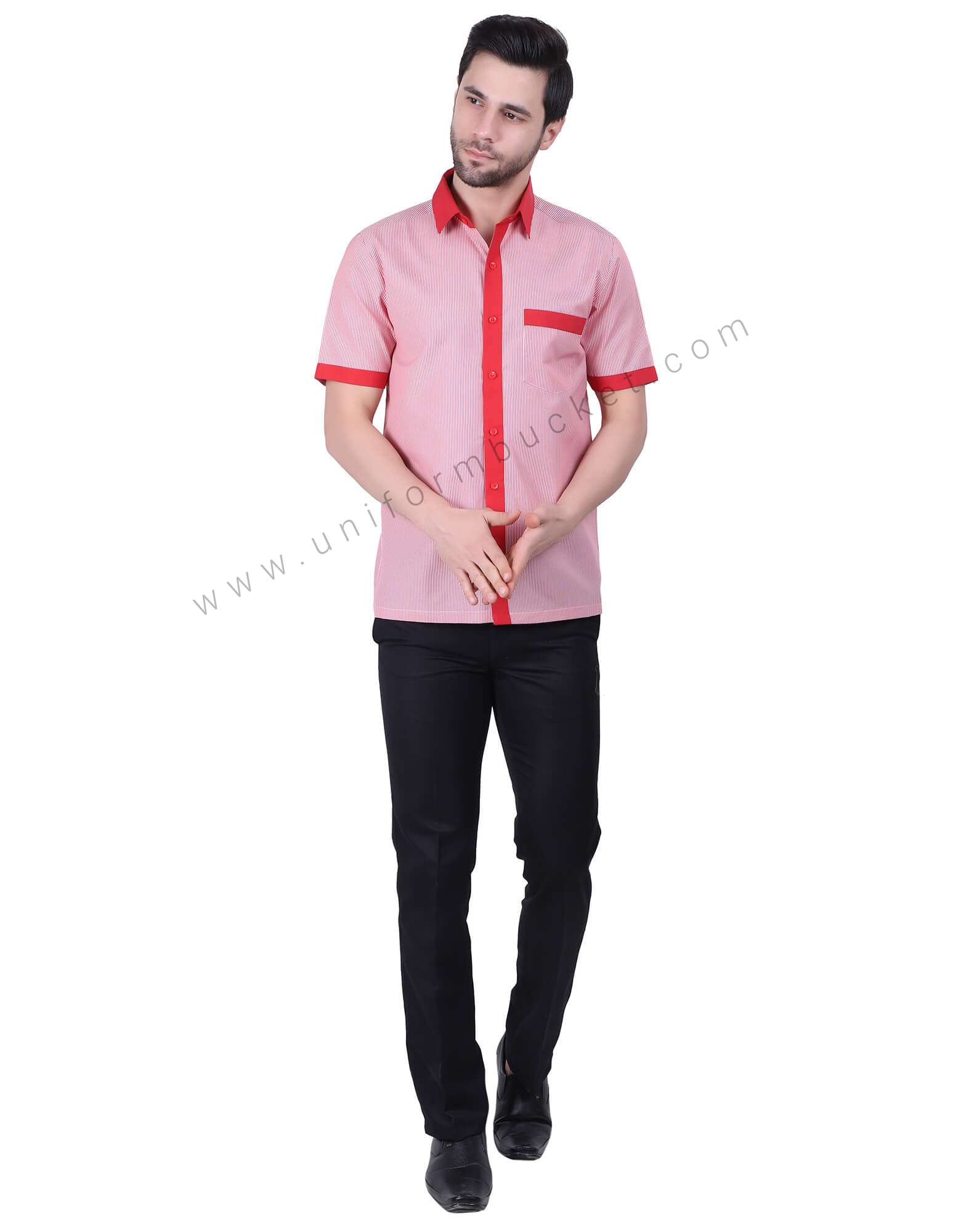 Formal Red Stripe Shirt