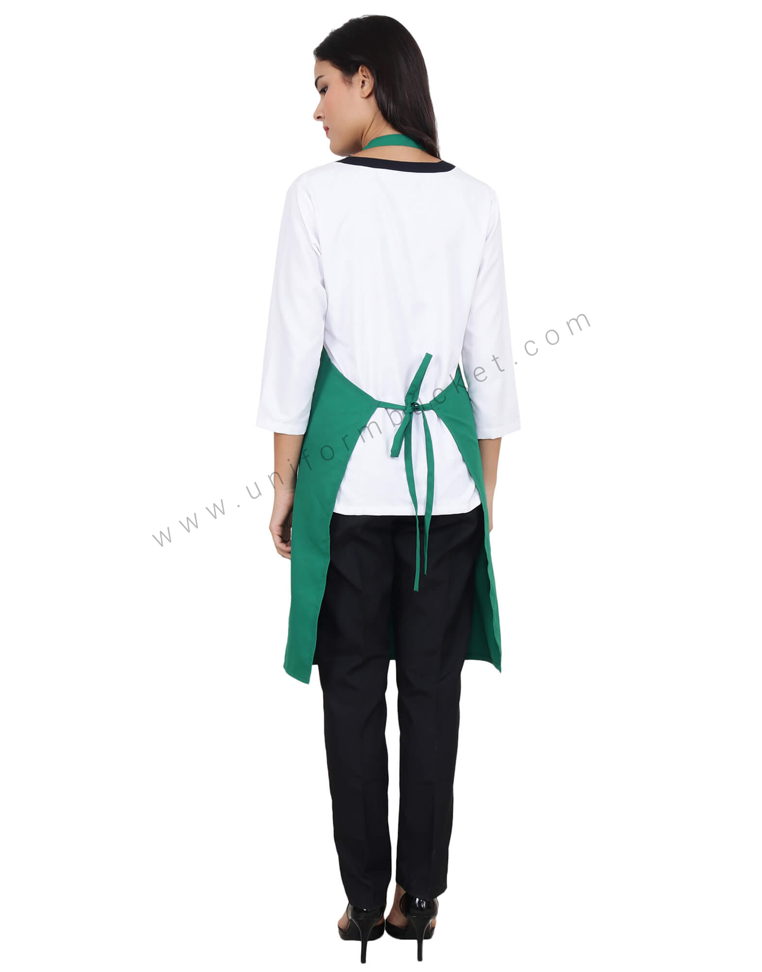 Front Pocket Green Bib Apron