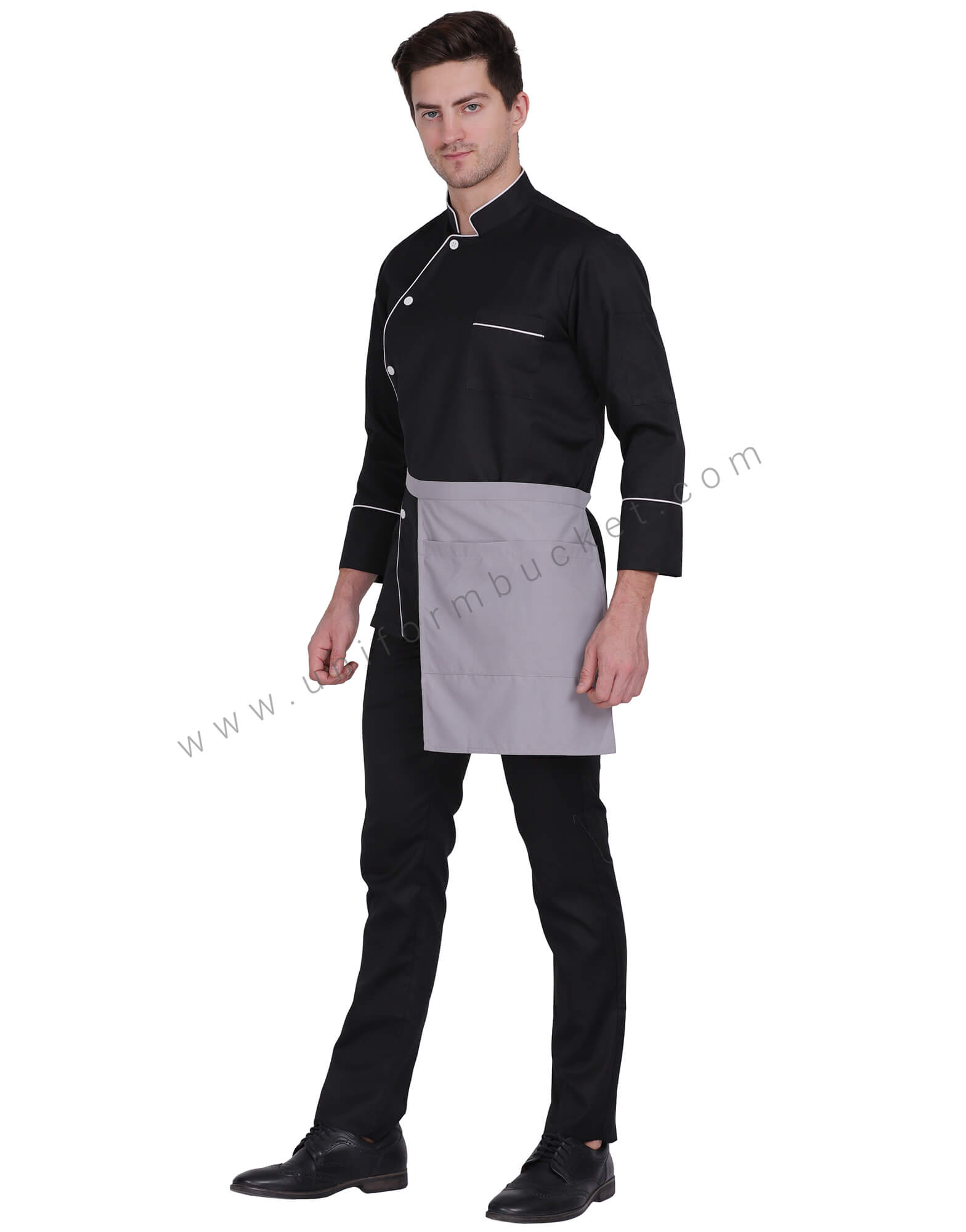 Grey I Pad Mini Pocket Side Hip Apron For Waiters