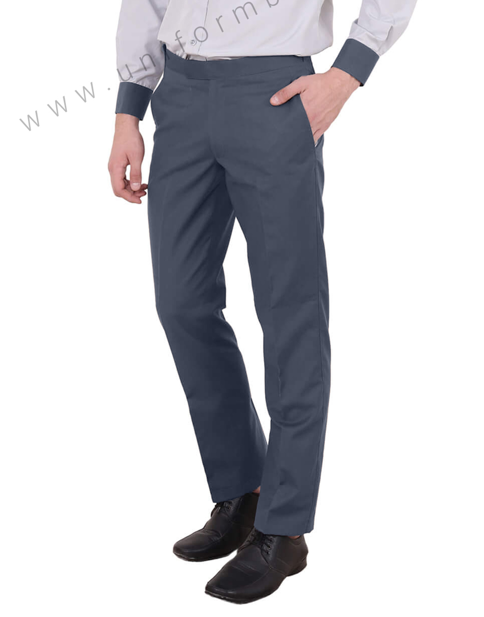 MANCREW Formal Pants For Men  Sky Blue Dark Grey