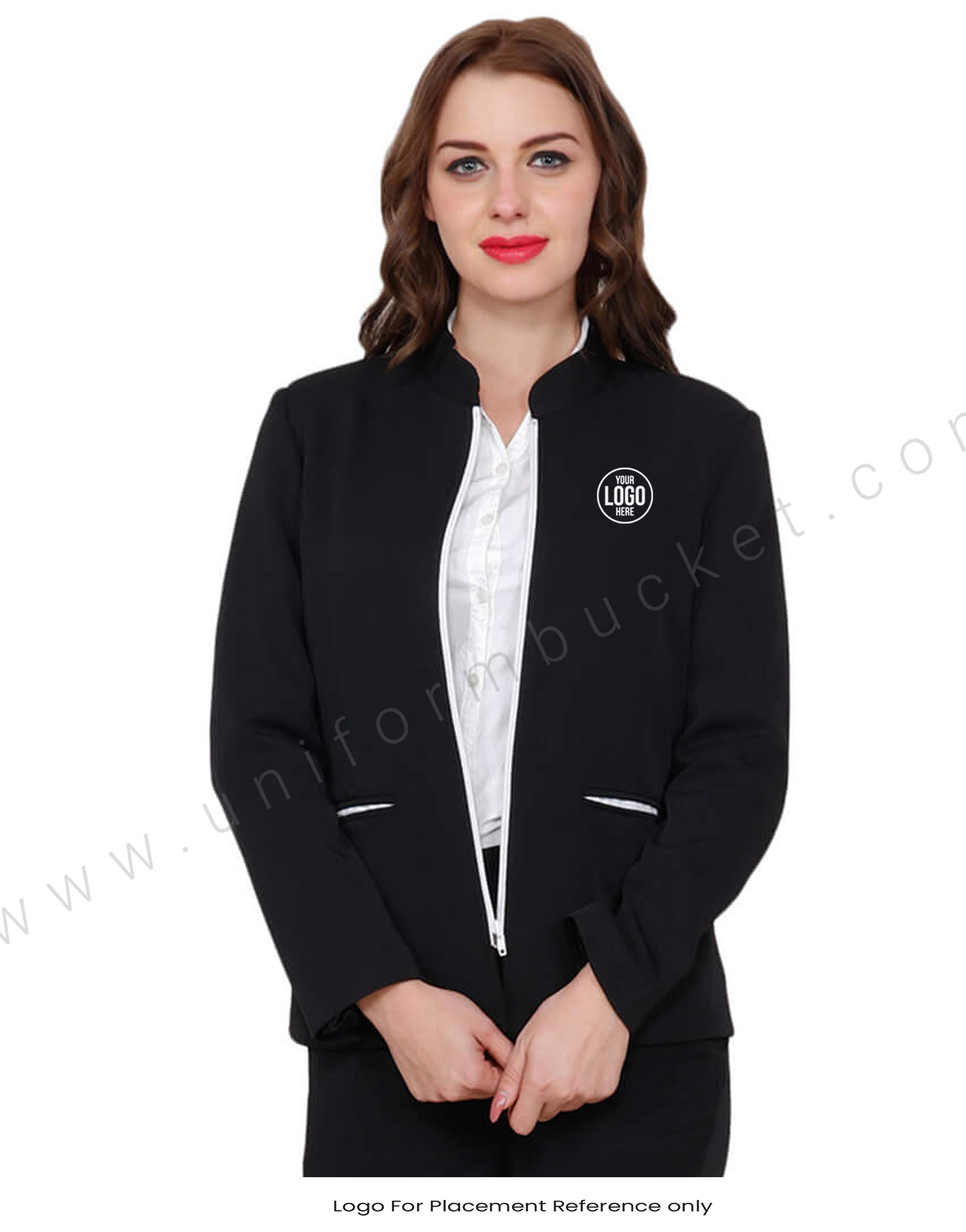 Buy Band Collar Jacket Style Blazer For Women Online @ Best Prices in ...