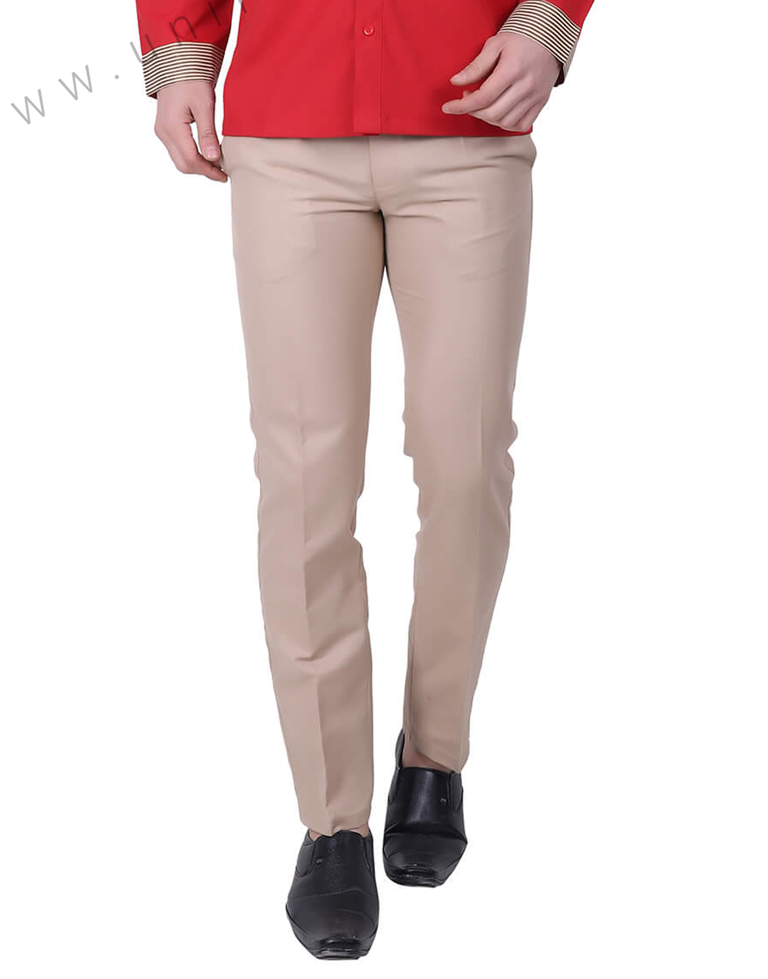 Peach plain cotton trousers  Aarika  4075041