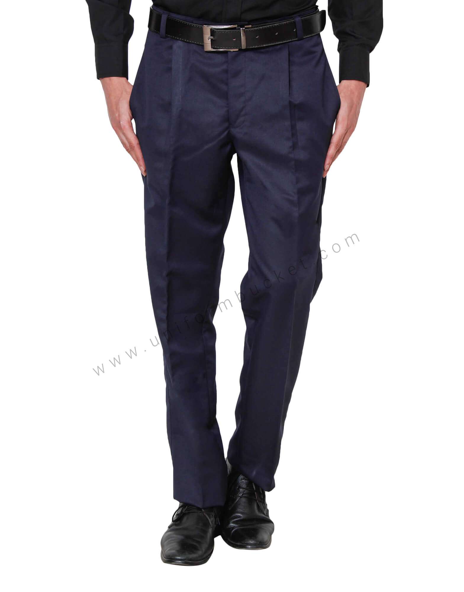 Buy Men Navy Textured Slim Fit Formal Trousers Online  753385  Peter  England