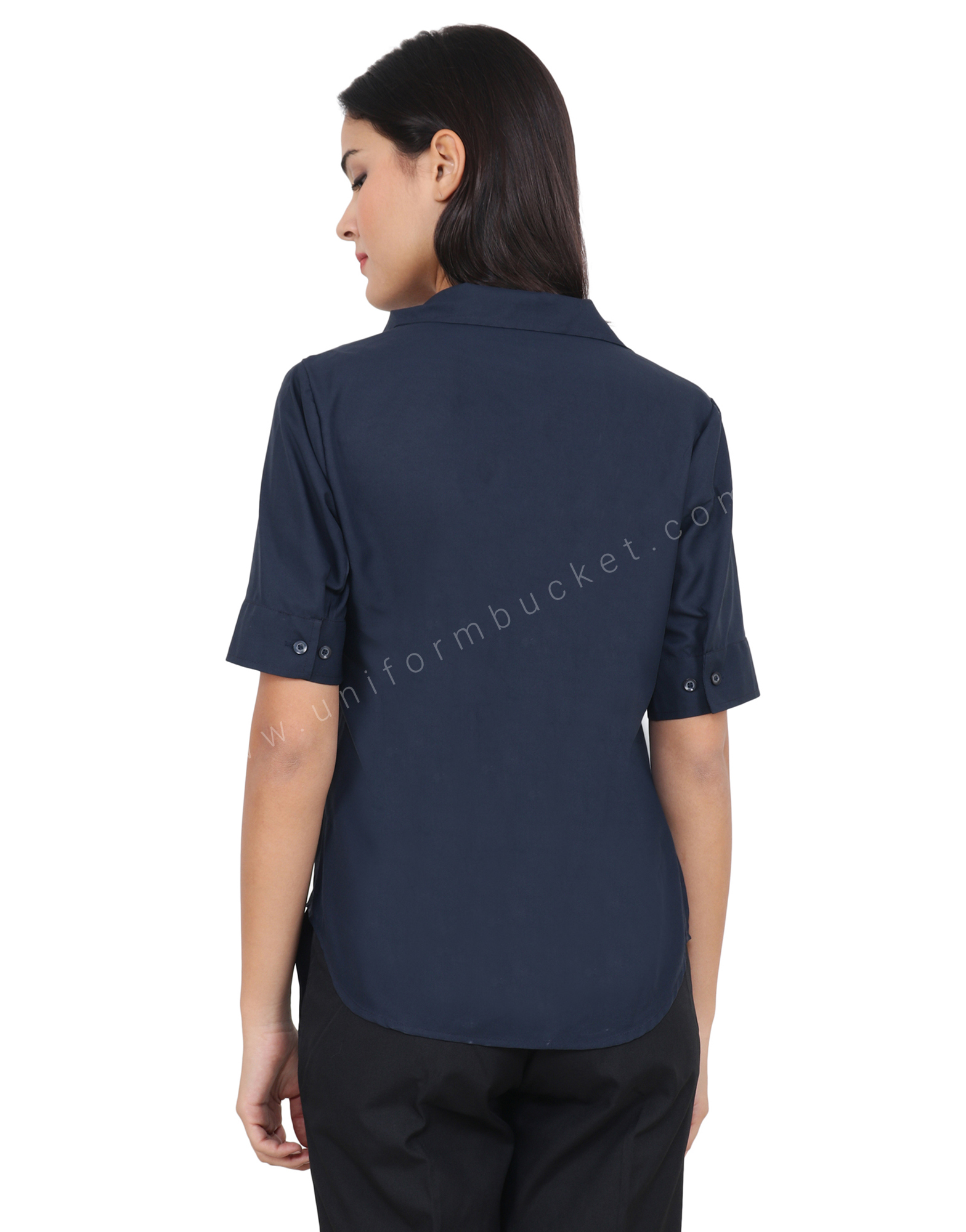 Navy Blue Half Sleeve Uniform Shirt