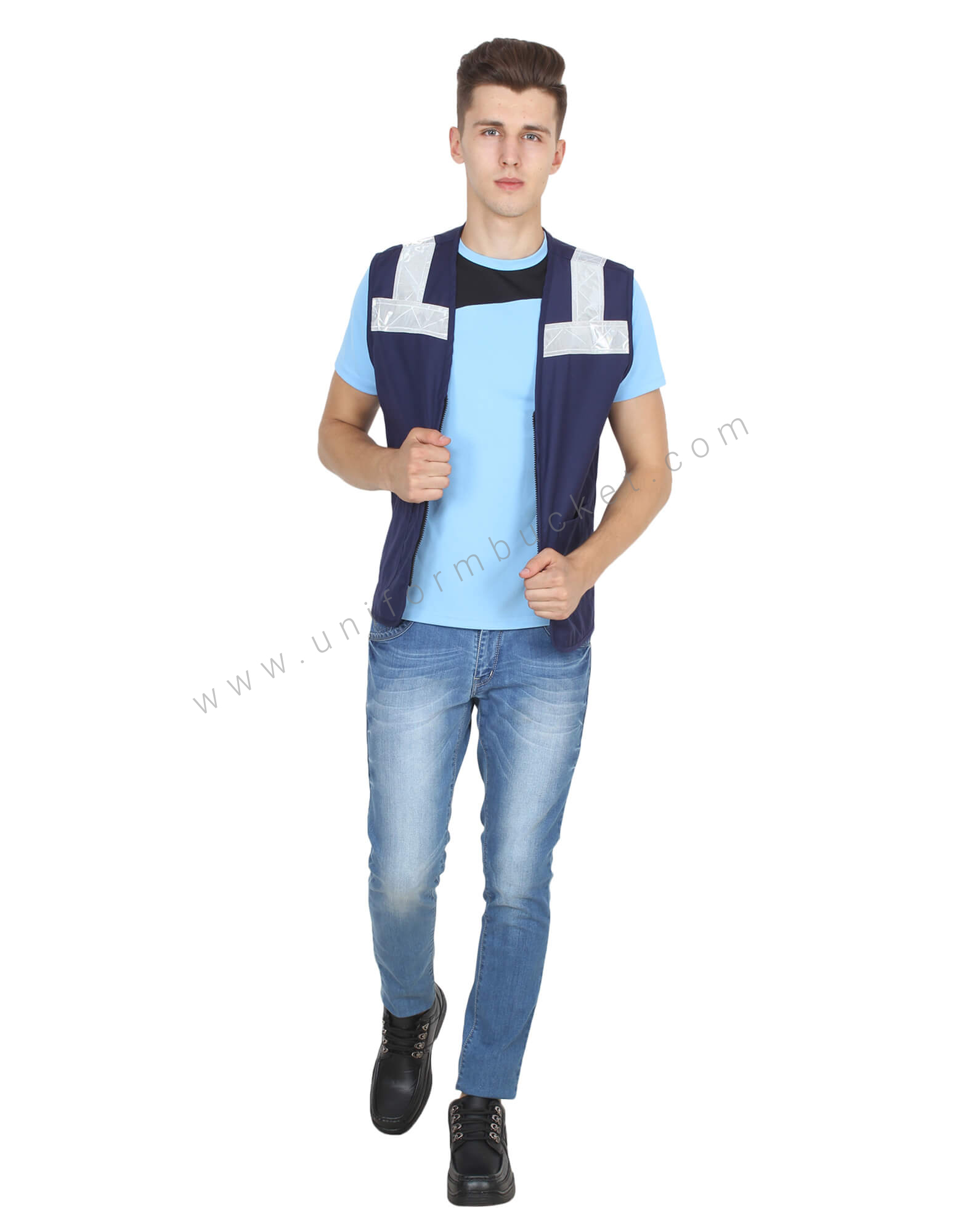 High Visibility Superior Navy Blue Vest