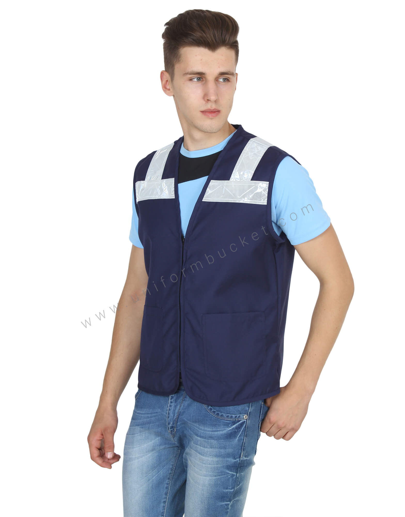 High Visibility Superior Navy Blue Vest