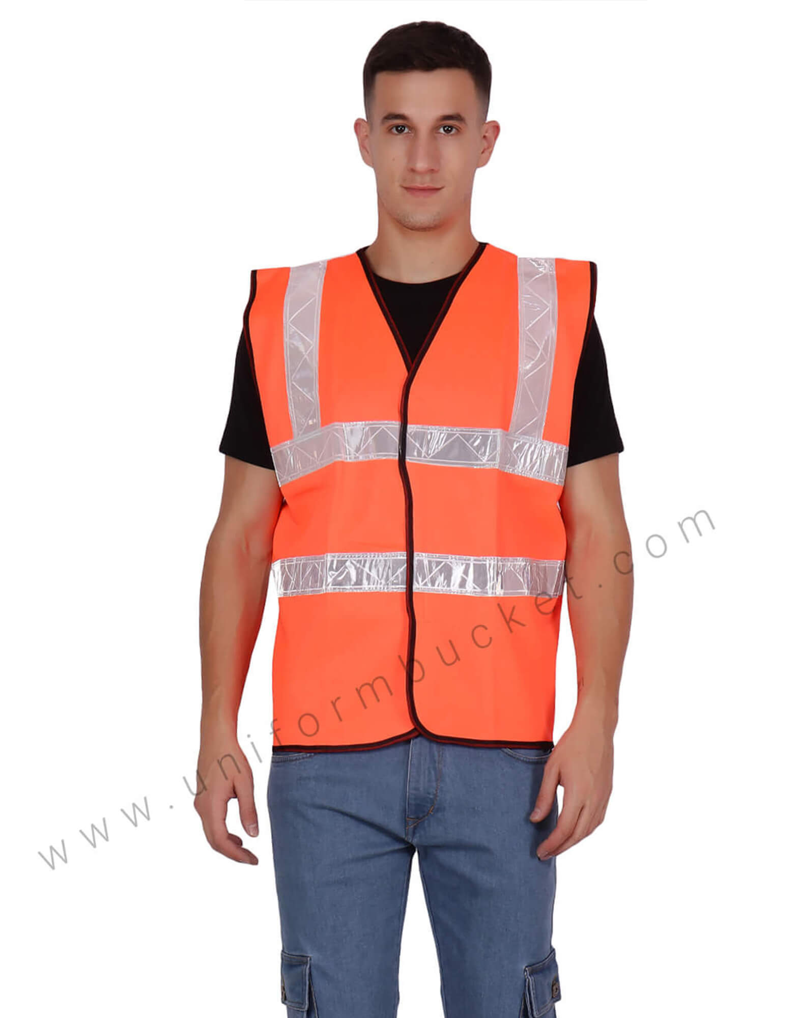 Buy Neon Orange High Visibility Vest Unisex Online @ Best Prices in ...