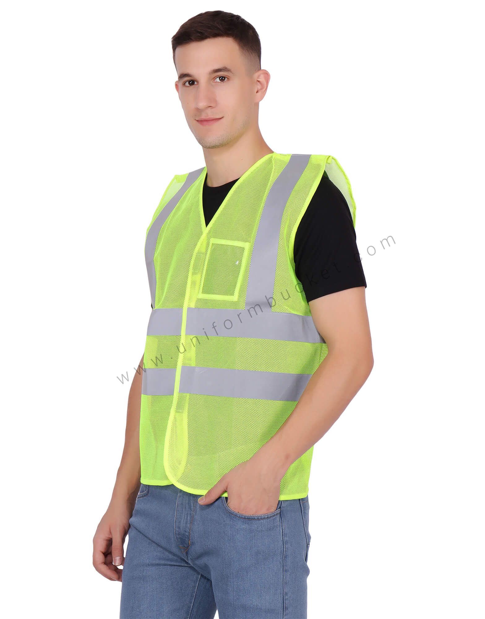 Buy Net Safety Vest With Double Visibility Stripes Unisex Online @ Best ...
