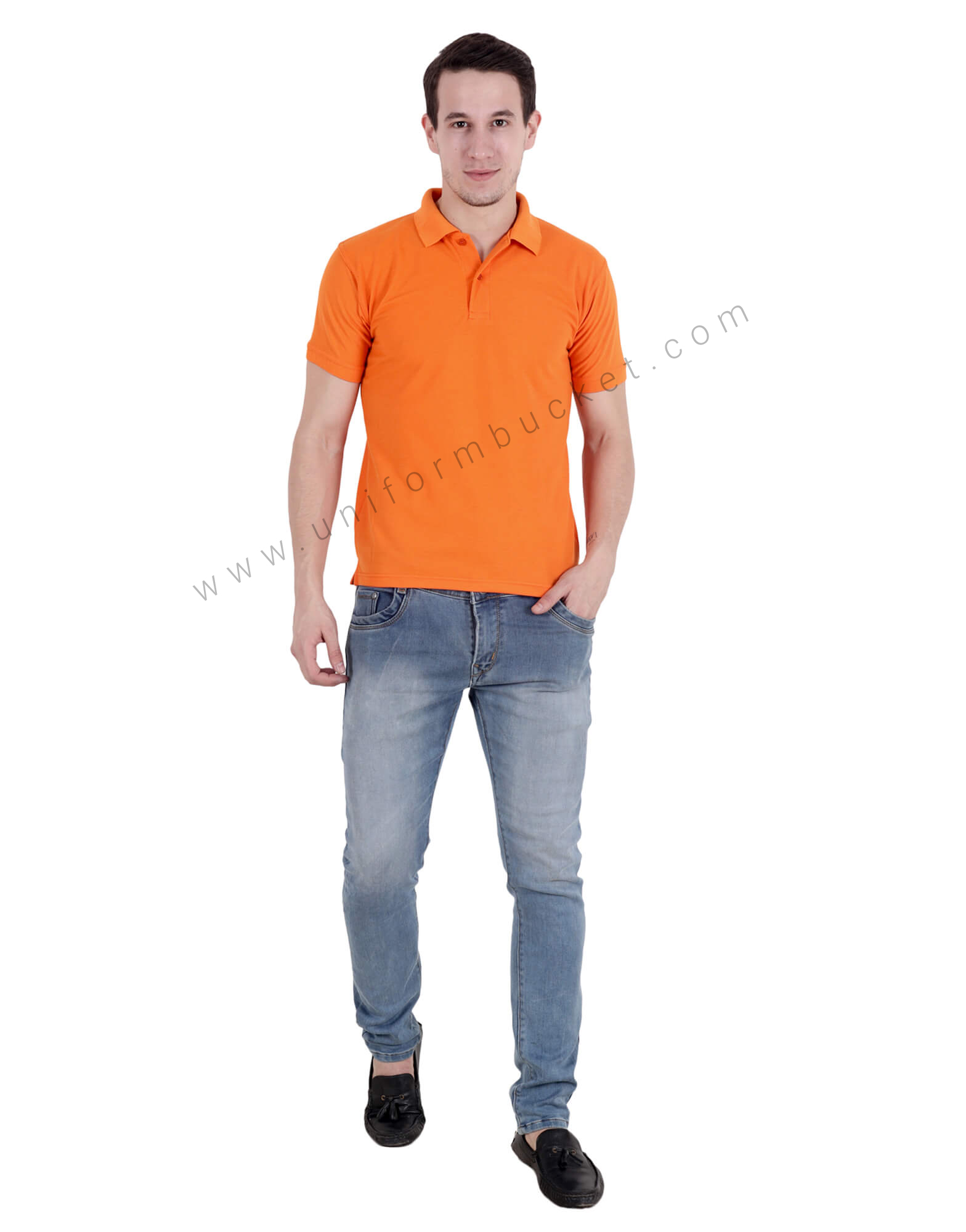 orange polo uniform shirts