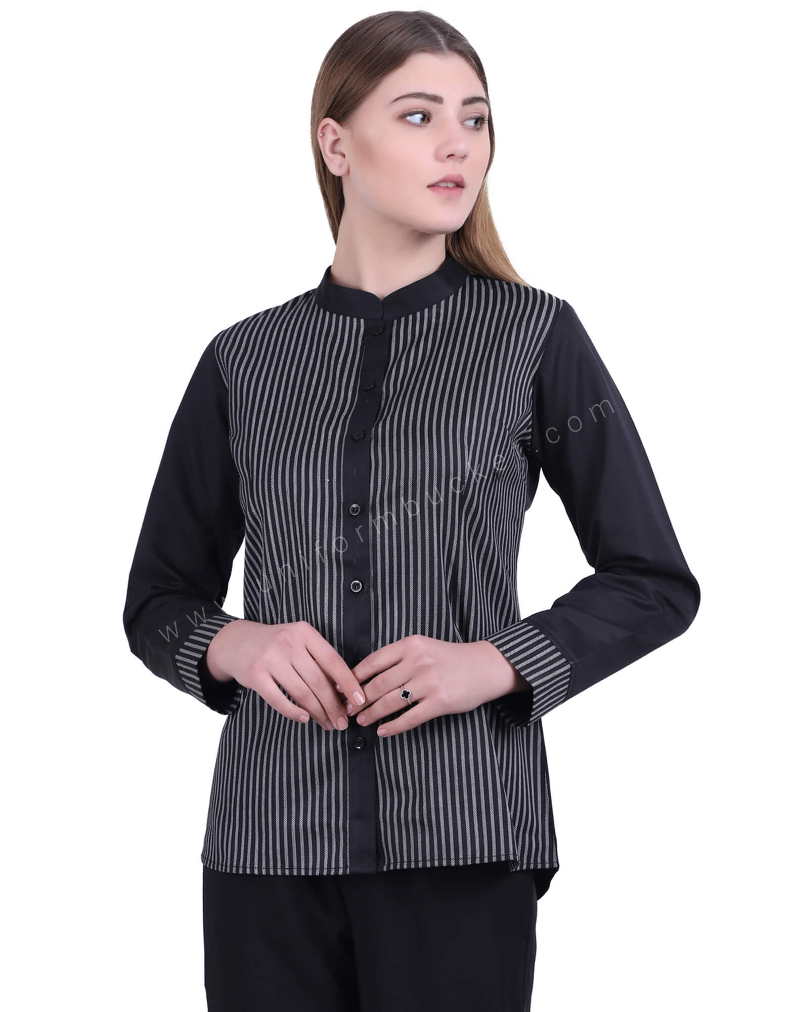 Stylish Black Shirt With White Linings