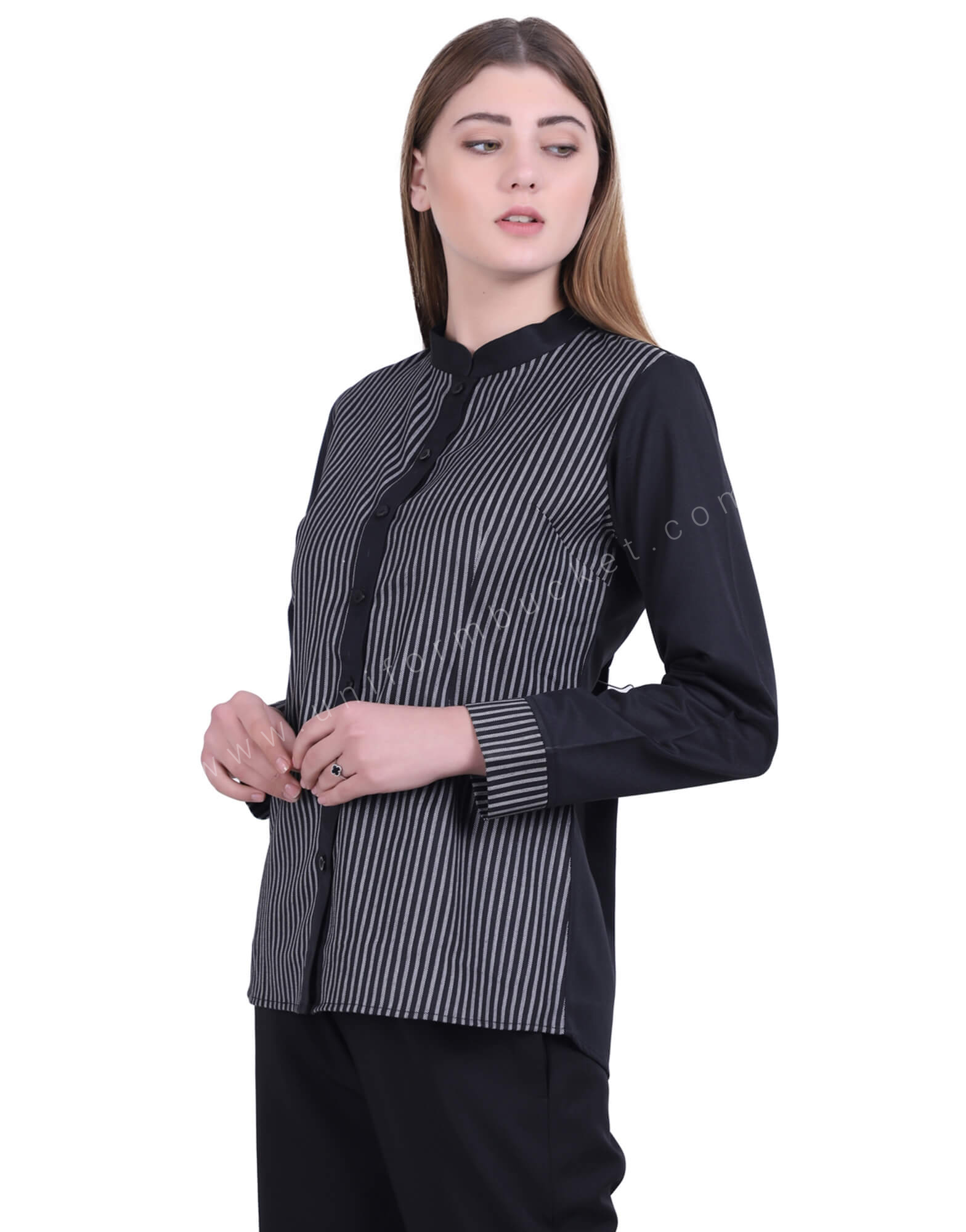 Stylish Black Shirt With White Linings