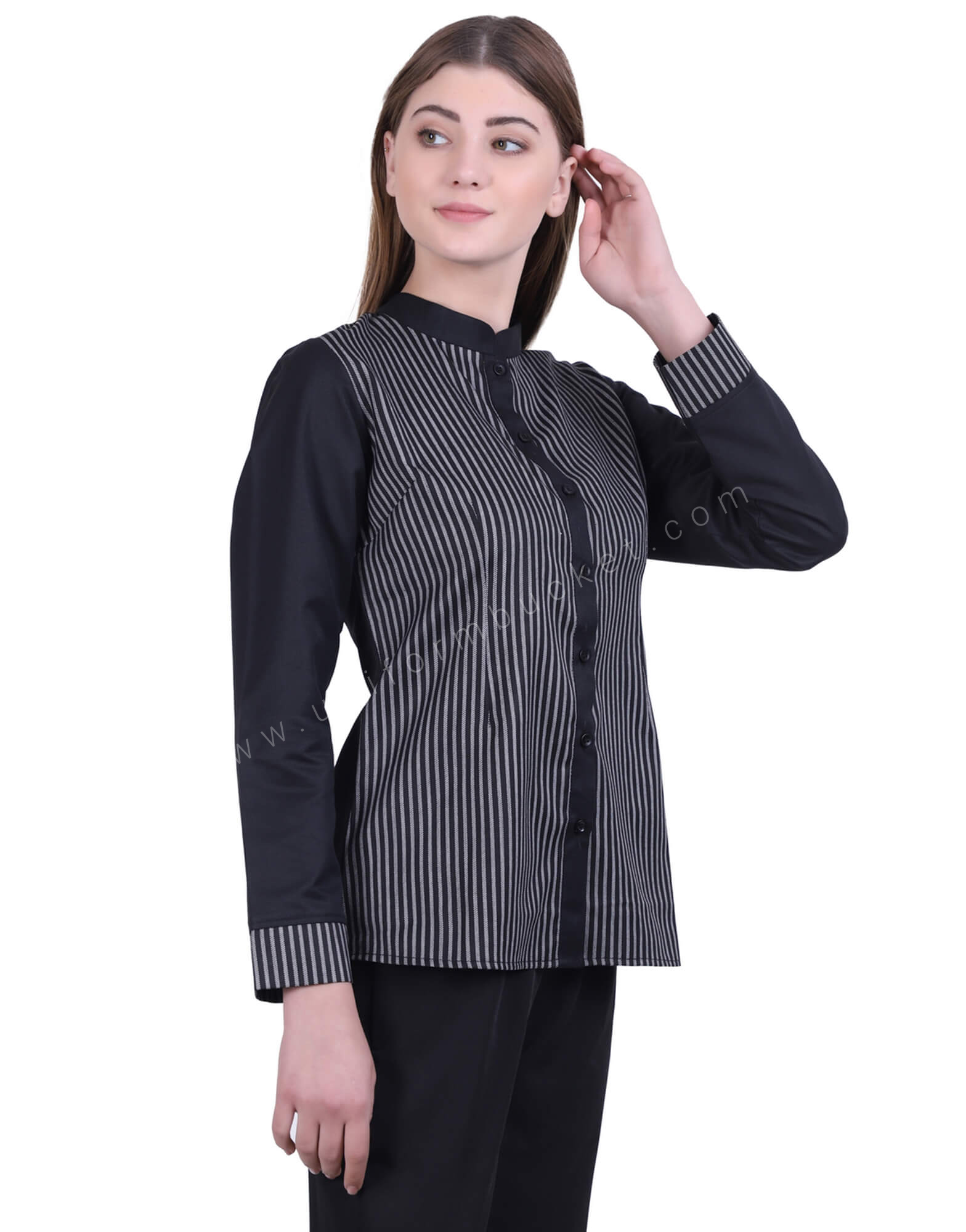 Stylish Black Shirt With White Linings