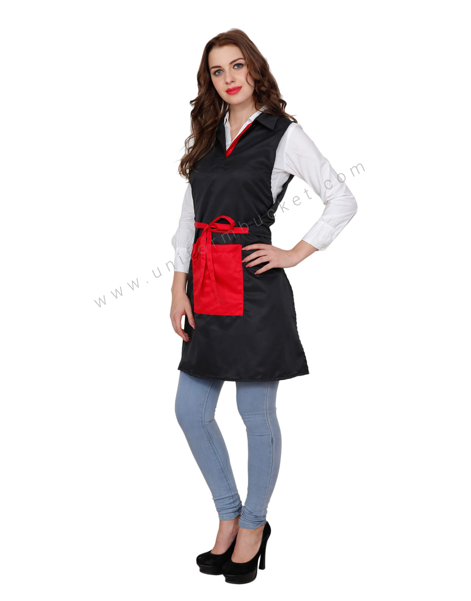 T -Shirt Look Apron With Front Belt