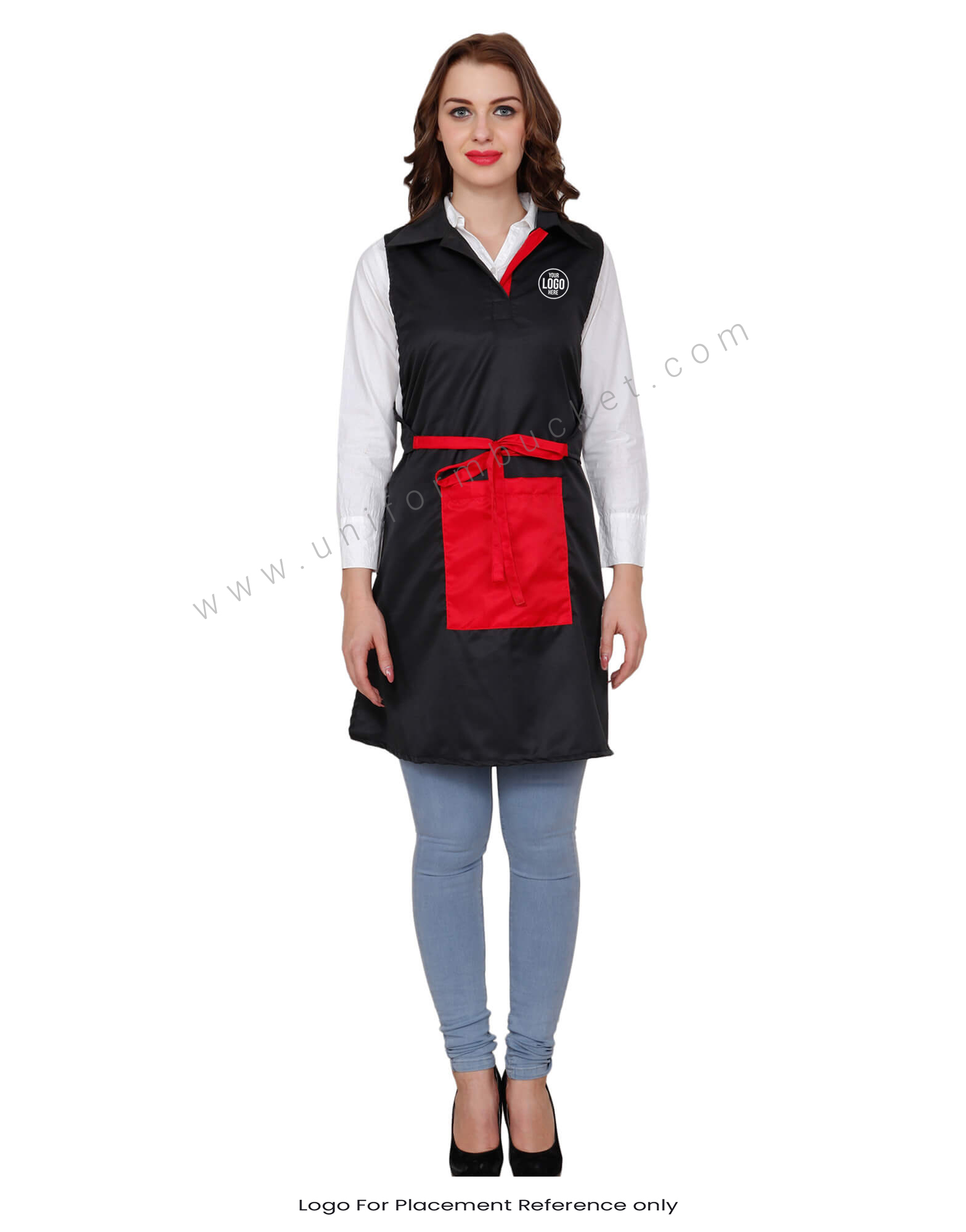 T -Shirt Look Apron With Front Belt