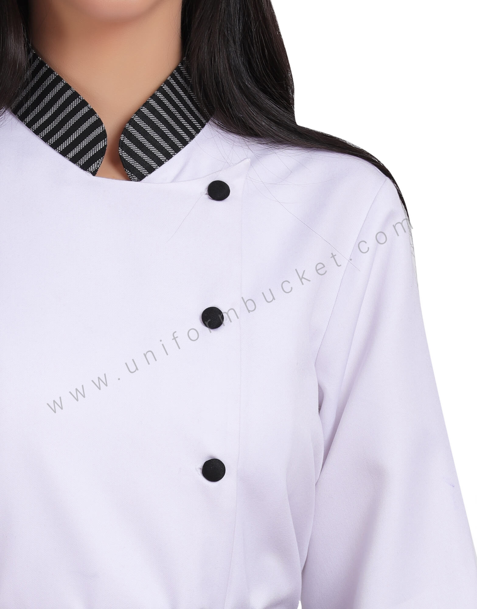 White Chef Coat With 3/4th Sleeve