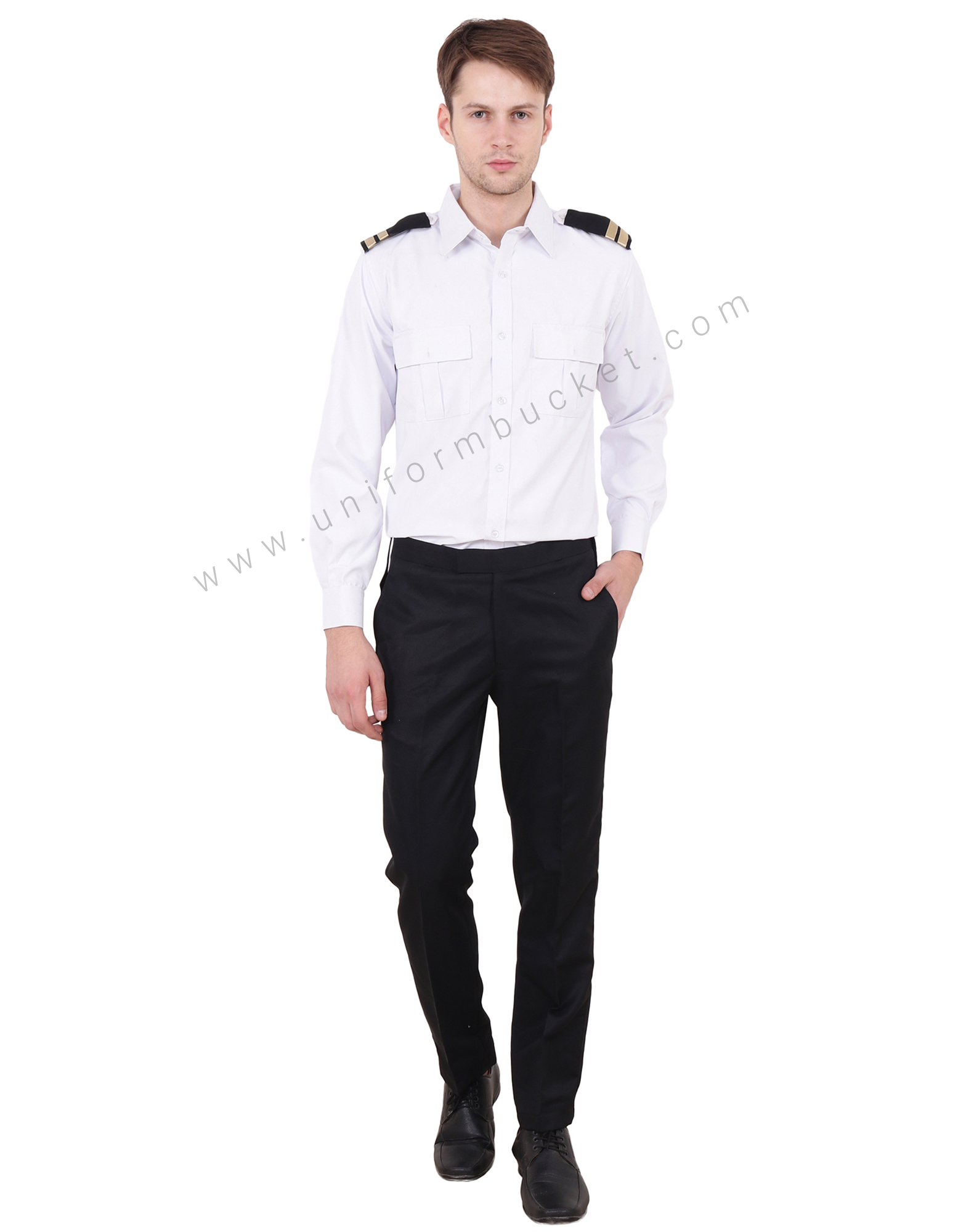 White Security Guard Shirt For Men