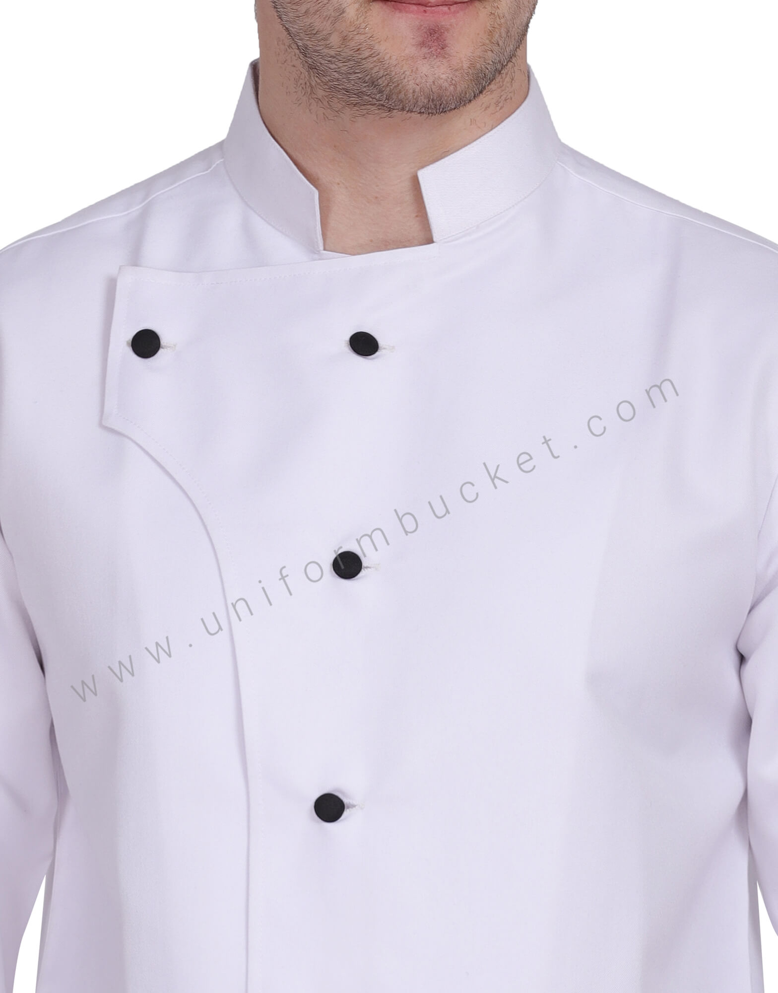 White  Stylish  Chef Jacket with 3-4 sleeve