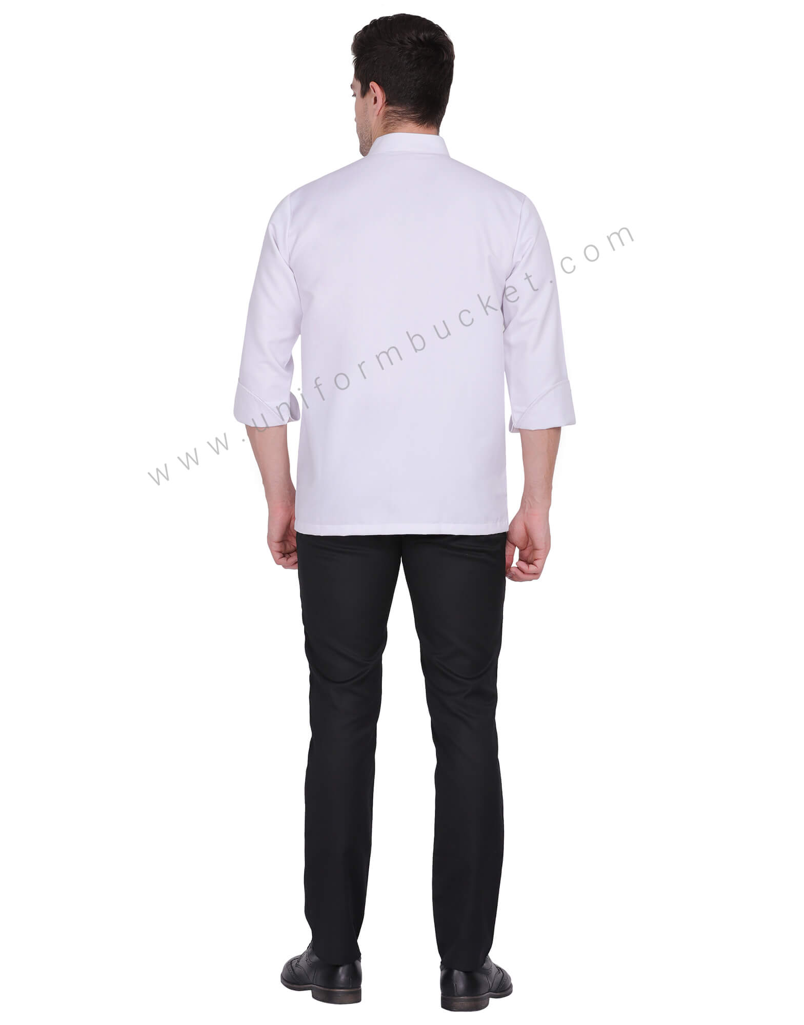 White  Stylish  Chef Jacket with 3-4 sleeve