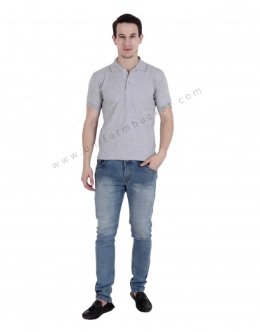 Buy Grey Uniform Polo T- Shirt For Men Online @ Best Prices in India ...