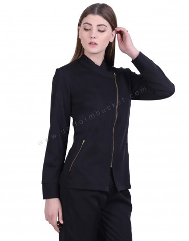 Buy Side Zipper Stylish Black Top For Women Online @ Best Prices in India